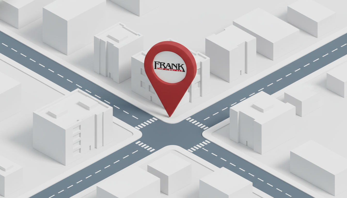 Map showing office location at 123 Legal Way, Suite 400