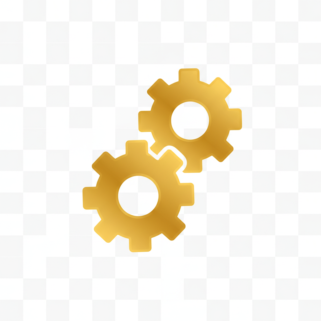 Strategy icon - planning and gears